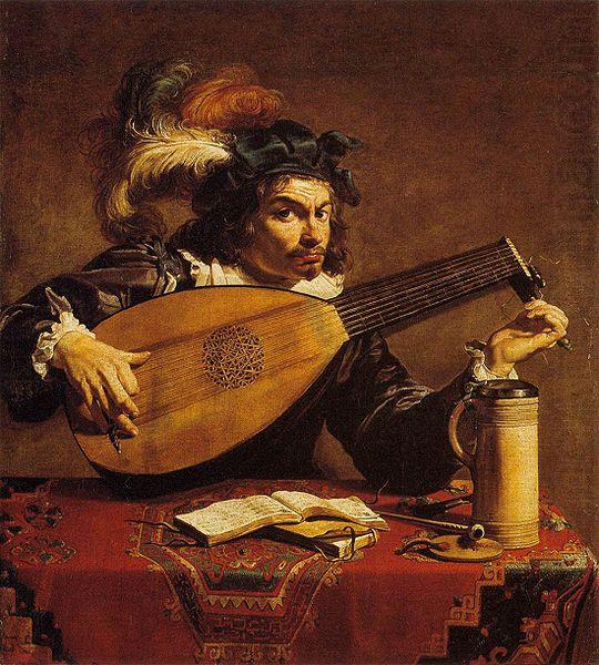 Theodoor Rombouts The Lute Player china oil painting image